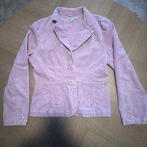 Women's pink corduroy blazer